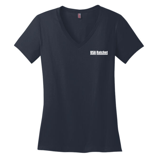 USA Ratchet - Women's Perfect Weight ® V Neck Tee Thumbnail